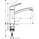 Bateria kuchenna Hansgrohe Logis M31 stojąca chrom (71832000)