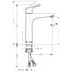 Bateria umywalkowa Hansgrohe Focus stojąca chrom (31518000)