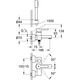 Bateria wannowa Grohe Lineare ścienne chrom (33850000)