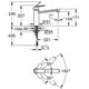 Bateria kuchenna Grohe Eurosmart Cosmopolitan stojąca chrom (30193000)