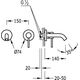 Bateria umywalkowa Tres Study exclusive podtynkowa czarny (26220080TNE)