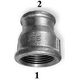 Odlewnia Zawiercie Mufa redukcyjna M2 2 x 6/4" czarna