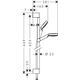 Zestaw prysznicowy Hansgrohe Crometta przesuwny biały (26533400)