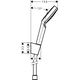 Zestaw prysznicowy Hansgrohe Crometta punktowy biały (26690400)