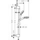 Zestaw prysznicowy Hansgrohe Crometta przesuwny biały (26537400)