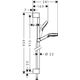 Zestaw prysznicowy Hansgrohe Crometta przesuwny biały (26536400)