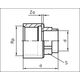 SANHA Mufa z brązu 4270G GW 15mm x 3/8" (142701538)