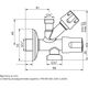Perfexim Zawór kątowy kombinowany 1/2"x3/8"x3/4"  (02-050-1520-000)