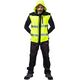 Lahti Pro Kurtka softshell ostrzegawcza z odpinanymi rękawami żółta rozmiar L (L4091903)