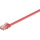 Goobay Kabel krosowy płaski patchcord U/UTP kat.6 czerwony 1m (96400)