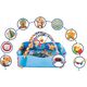 Lionelo Mata edukacyjna Anika 2w1 Blue/Yellow