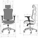 Krzesło biurowe Diablo Chairs V-Basic Czarne Szare