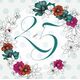 Clear Creation Karnet Swarovski kwadrat Urodziny 25 kwiaty