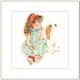 DA VINCI Karnet Dziewczynka z psem DaVinci 16x16 cm + koperta (G04 41G 056)