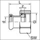 SANHA Purapress półśrubunek z uszczelką ZW 22mm x 3/4" (183592234)