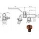 Invena INVENA ZAWOR CZERPALNY DN-15 Z PODW SPUSTEM