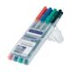 Staedtler Flamaster suchościeralny LUMOCOLOR 311S, opakowanie 4 sztuki (STA003)