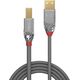 Kabel USB Lindy USB-A - USB-B 3 m Szary (36643)