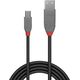 Kabel USB Lindy USB-A - miniUSB 2 m Szary (36723)