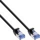 InLine InLine slim okrągły kabel sieciowy Patch U/FTP Cat,6A - czarny - 0,3m