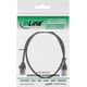 InLine InLine slim okrągły kabel sieciowy Patch U/FTP Cat,6A - czarny - 0,3m