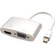 Adapter AV Roline DisplayPort Mini - HDMI - D-Sub (VGA) srebrny (JAB-2601584)