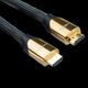 Kabel Roline HDMI - HDMI, 1, Czarny Złoty