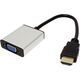 Adapter AV Value HDMI - D-Sub (VGA) + Jack 3.5mm srebrny (12.99.3119)