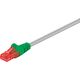Goobay Wentronic Goobay CAT 6 Crossover- Patch Cable, U/UTP, gray, green, gray- green, 1 m - CCA coppergemisch Material (68471)