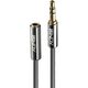 Kabel Lindy Jack 3.5mm - Jack 3.5mm 0.5m srebrny (35326)