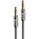 Kabel Lindy Jack 3.5mm - Jack 3.5mm 1m srebrny (35321)