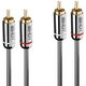 Kabel Lindy RCA (Cinch) x2 - RCA (Cinch) x2 1m srebrny (35345)