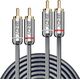 Kabel Lindy RCA (Cinch) x2 - RCA (Cinch) x2 1m srebrny (35345)