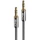 Kabel Lindy Jack 3.5mm - Jack 3.5mm 10m srebrny (35325)