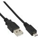 Kabel USB InLine USB-A - microUSB 0.3 m Czarny (31703)