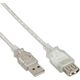 Kabel USB InLine USB-A - USB-A 0.3 m Przezroczysty (34650)
