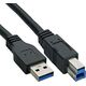 Kabel USB InLine USB-A - USB-B 0.3 m Czarny (35303)