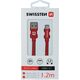 Kabel USB Swissten USB-A - USB-C 1.2 m Biały (SW-QU-TYPC-3.1-1.2m-SI)