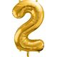 Party Deco Balon foliowy Cyfra "2", 86cm, złoty uniwersalny
