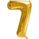 Party Deco Balon foliowy Cyfra "7", 86cm, złoty uniwersalny