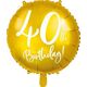 Party Deco Balon foliowy 40th Birthday, złoty, 45 cm uniwersalny