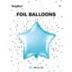 Party Deco Balon foliowy Gwiazdka, błękitny, 48cm uniwersalny
