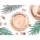 Party Deco Talerzyki papierowe, różowe złoto, 18 cm, 6 szt. uniwersalny