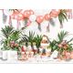 Party Deco Talerzyki papierowe, różowe złoto, 18 cm, 6 szt. uniwersalny