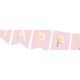 Party Deco Baner urodzinowy, Happy Birthday, jasnoróżowy, 175 cm uniwersalny