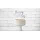 Party Deco Topper na tort Happy Birthday, srebrny, 22,5 cm uniwersalny