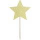 Party Deco Topper, gwiazdki, złote, 11,5 cm, 6 szt uniwersalny