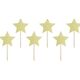 Party Deco Topper, gwiazdki, złote, 11,5 cm, 6 szt uniwersalny