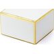 Party Deco Pudełeczko ozdobne, biało-złote, 6x3,5x5,5 cm, 10 szt. uniwersalny