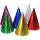Party Deco Czapeczka urodzinowa, holograficzna, mix, 16 cm, 20 szt. uniwersalny